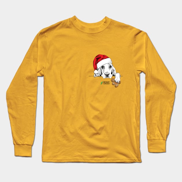 Christmas Pooch In A Pocket Long Sleeve T-Shirt by cameradog